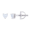 925 Sterling Silver Womens 0.22ct Heart Moissanite Love Heart Stud Earrings