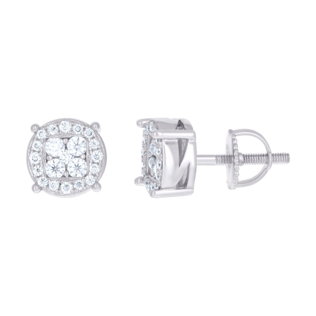 925 Sterling Silver Womens 0.51ct Moissanite Fashion Stud Earrings