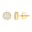 925 Sterling Silver Yellow-tone Womens 0.20ct Round 0.25ct Baguette Moissanite Fashion Stud Earrings