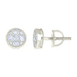 925 Sterling Silver Womens 0.05ct Round 0.54ct Baguette Moissanite Fashion Stud Earrings