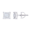 925 Sterling Silver Womens 0.23ct Baguette 0.23ct Round Moissanite Square Fashion Stud Earrings 