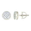 925 Sterling Silver Womens 0.10ct Round 0.59ct Baguette Moissanite Fashion Stud Earrings