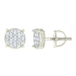 925 Sterling Silver Womens 0.08ct Round 0.51ct Baguette Moissanite Fashion Stud Earrings