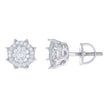 925 Sterling Silver Womens 0.34ct Moissanite Fashion Stud Earrings 