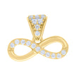 14kt Yellow Gold Womens Cubic-Zirconia Infinity Love Charm Pendant