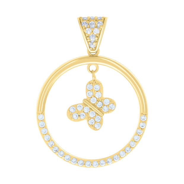 14Kt Gold Cz Pendant