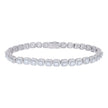 925 Sterling Silver 14.82ct Moissanite Cross Link Chain 6mm Size 20 Inches - SLV-132854