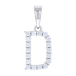 925 Sterling Silver Unisex 0.57ct Moissanite Initial D Alphabet Charm Pendant