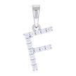 925 Sterling Silver Unisex 0.44ct Moissanite Initial F Alphabet Charm Pendant