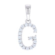 925 Sterling Silver Unisex 0.54ct Moissanite Initial G Alphabet Charm Pendant
