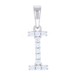 925 Sterling Silver Unisex 0.35ct Moissanite Initial I Alphabet Charm Pendant