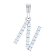 925 Sterling Silver Unisex 0.66ct Moissanite Initial N Alphabet Charm Pendant