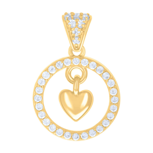 14Kt Gold Cz Pendant