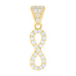 14kt Yellow Gold Womens Cubic-Zirconia Infinity Love Charm Pendant