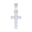925 Sterling Silver Womens 0.22ct Moissanite Cross Religious Charm Pendant
