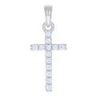 925 Sterling Silver Womens 0.41ct Moissanite Cross Religious Charm Pendant