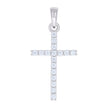 925 Sterling Silver Womens 0.54ct Moissanite Cross Religious Charm Pendant
