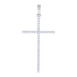 925 Sterling Silver Mens 1.10ct Moissanite Cross Religious Charm Pendant