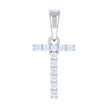 925 Sterling Silver Unisex Cubic-Zirconia Initial T Alphabet Charm Pendant
