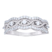 925 Sterling Silver Womens Cubic-Zirconia Fashion Ring Size 9 - SLV-133205
