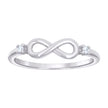 925 Sterling Silver Womens Cubic-Zirconia Infinity Love Ring Size 5
