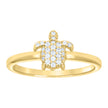 925 Sterling Silver Yellow-tone Womens Cubic-Zirconia Turtle Ocean Life Ring Size 8 - SLV-133294