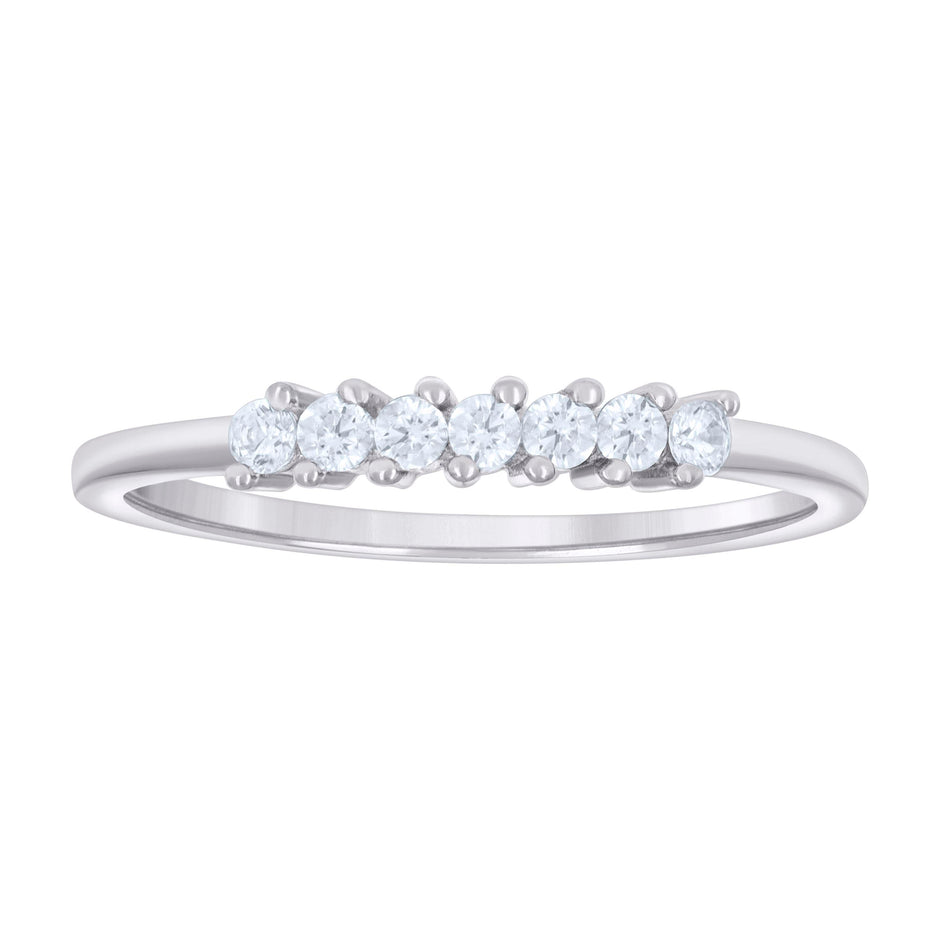 925 Sterling Silver Womens Cubic-Zirconia Engagement Ring Size 8 - SLV-133318