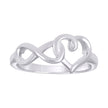 925 Sterling Silver Womens Infinity Love Heart Ring Size 8 - SLV-133324