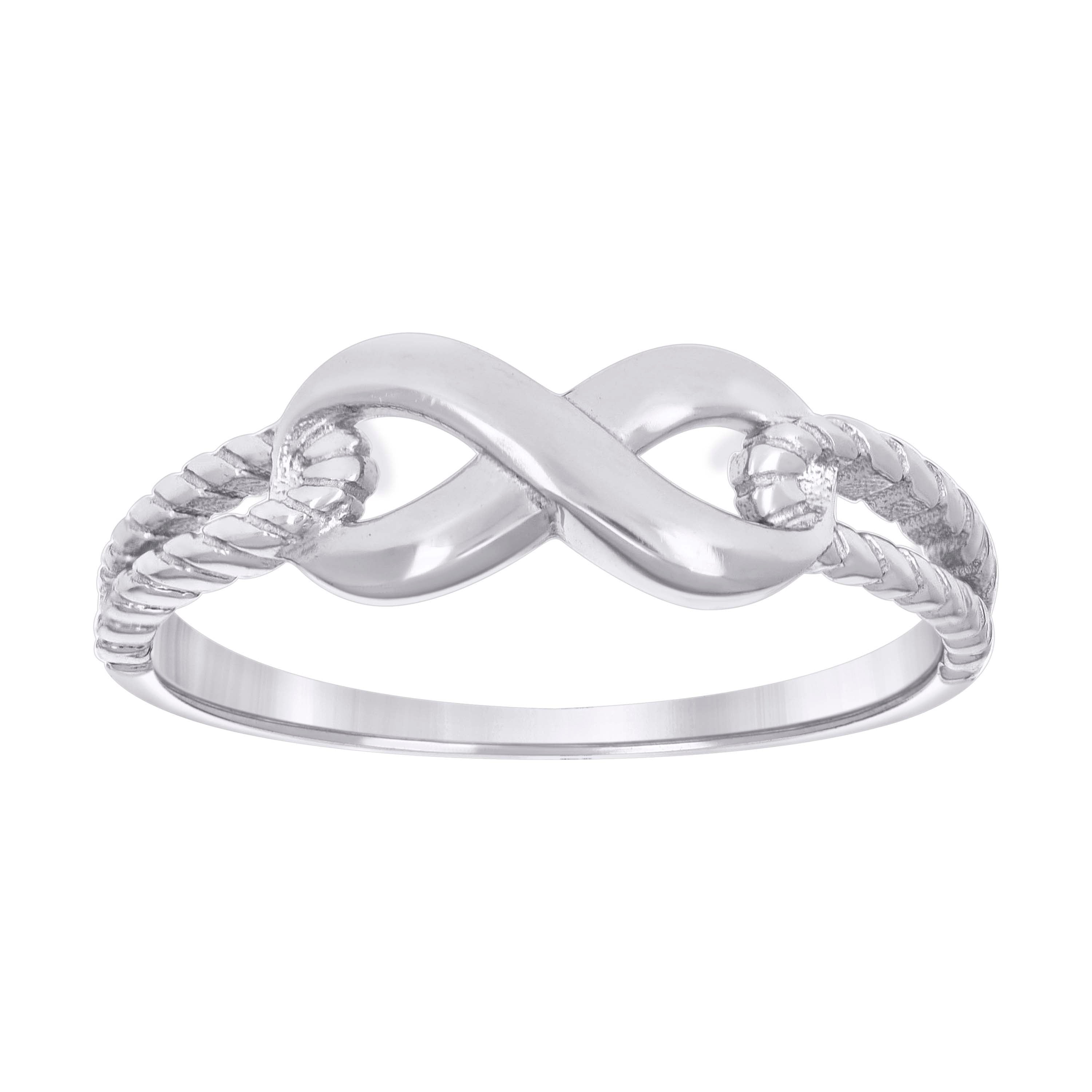 925 Sterling Silver Womens Infinity Love Ring Size 5