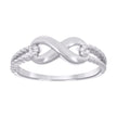 925 Sterling Silver Womens Infinity Love Ring Size 5