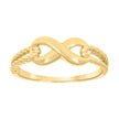 925 Sterling Silver Yellow-tone Womens Infinity Love Ring Size 9 - SLV-133361