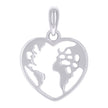 925 Sterling Silver Womens Heart Charm Pendant 