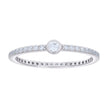 925 Sterling Silver Womens Cubic-Zirconia Engagement Ring Size 8 - SLV-133640