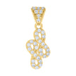 10kt Yellow Gold Womens Cubic-Zirconia Double Infinity Charm Pendant