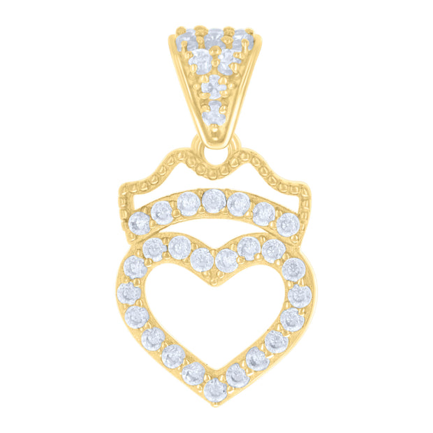 10Kt Gold Cz Pendant