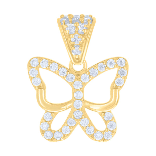 10Kt Gold Cz Pendant