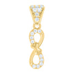 10kt Yellow Gold Womens Cubic-Zirconia Infinity Charm Pendant