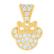 10kt Yellow Gold Womens Cubic-Zirconia Fashion Charm Pendant