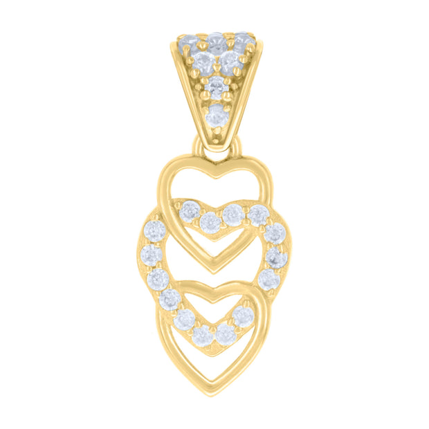 10Kt Gold Cz Pendant