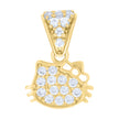 10kt Yellow Gold Womens Cubic-Zirconia Kitty Fashion Charm Pendant 