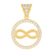 10kt Yellow Gold Womens Cubic-Zirconia Infinity Charm Pendant