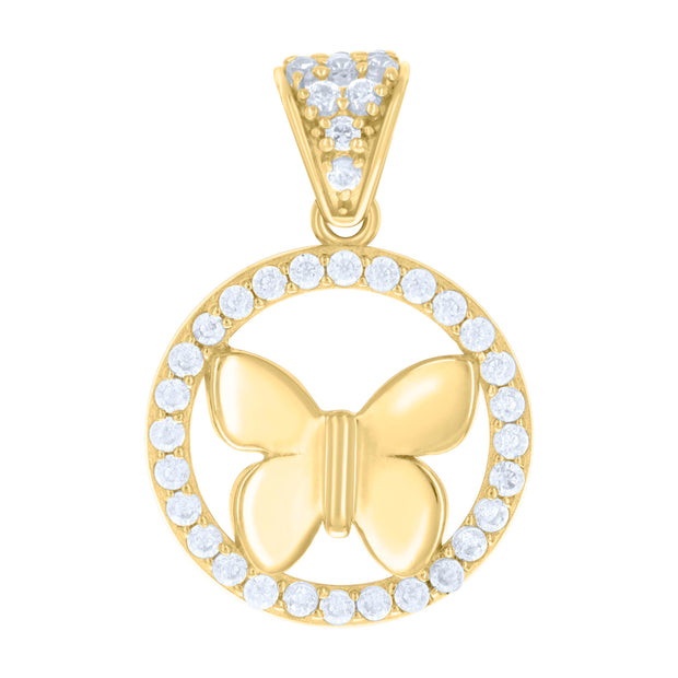 10Kt Gold Cz Pendant