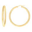 10Kt Yellow Gold Womens Round Tube Diamond-cut Patterned Fancy Hoop Earrings 4mm-57 - SLV-133849