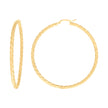 10Kt Yellow Gold Womens Diamond-cut Spotted Patterned Fancy Hoop Earrings 3mm-63 - SLV-133926