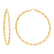 10kt Yellow Gold Womens Diamond-cut Twisted Hoop Earrings 3mm-63