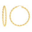10kt Yellow Gold Womens Diamond-cut Twisted Hoop Earrings 4mm-63 - SLV-133964