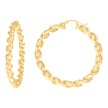 10kt Yellow Gold Womens Diamond-cut Twisted Hoop Earrings 5mm-50 - SLV-133969