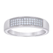925 Sterling Silver Mens 0.30ct Moissanite Fashion Wedding Band Ring Size 6