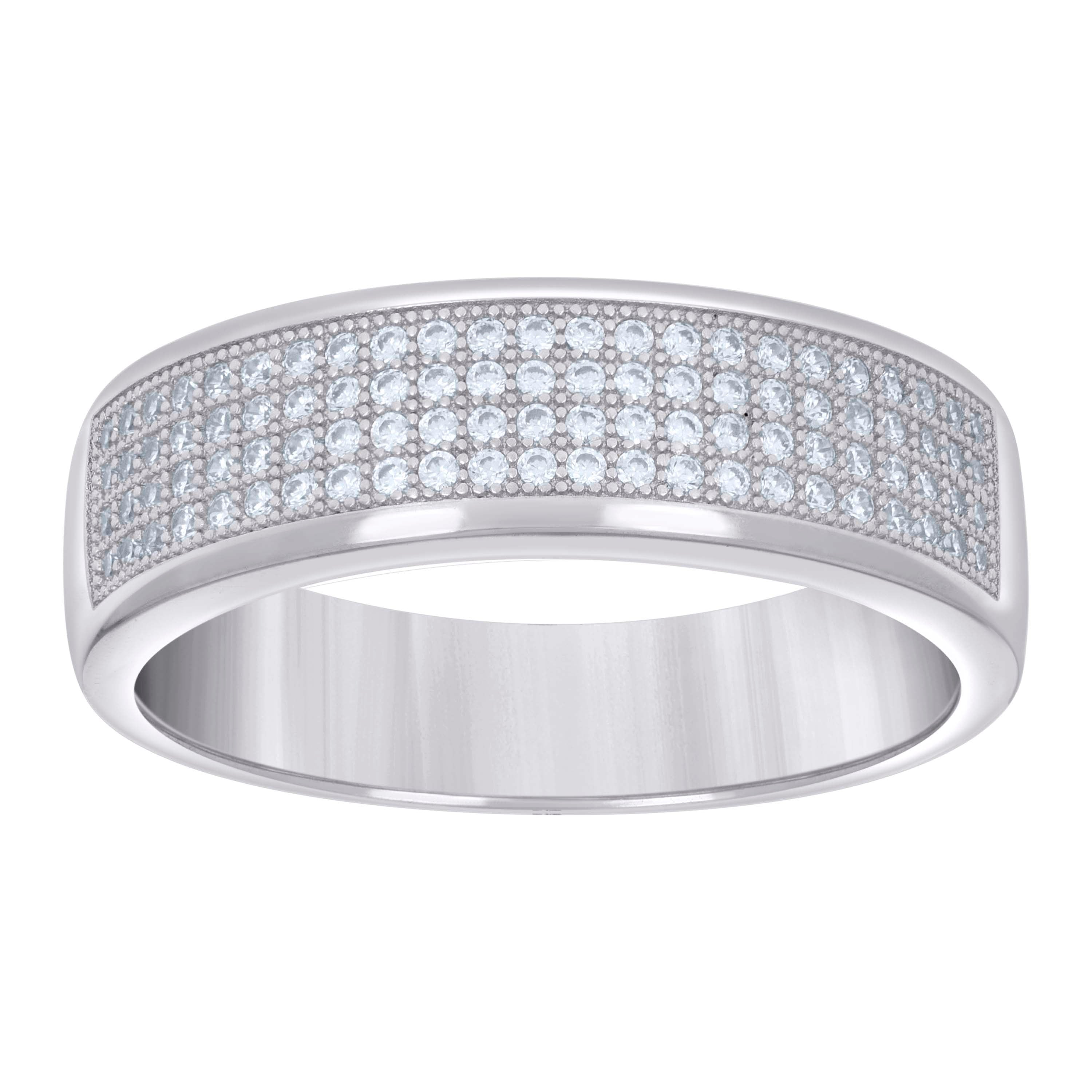 925 Sterling Silver Mens 0.60ct Moissanite Fashion Wedding Band Ring Size 12 - SLV-134331