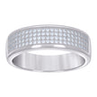 925 Sterling Silver Mens 0.60ct Moissanite Fashion Wedding Band Ring Size 10 - SLV-134329